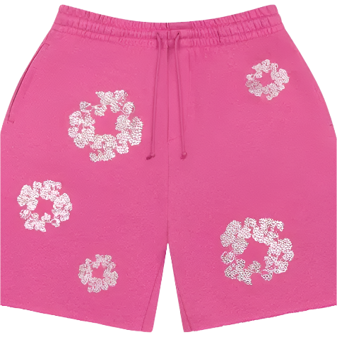 Cashmere Swarovski DENIM TEARS - Shorts - Pink - Fitted Central PNW