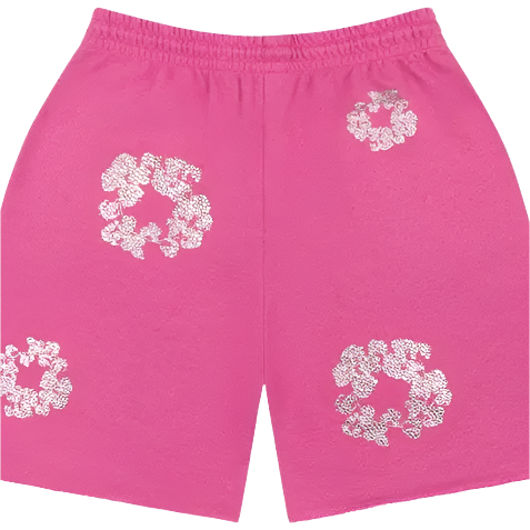 Cashmere Swarovski DENIM TEARS - Shorts - Pink - Fitted Central PNW