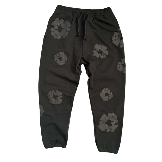 DENIM TEARS - Black Monochrome - Sweatpants - Fitted Central PNW