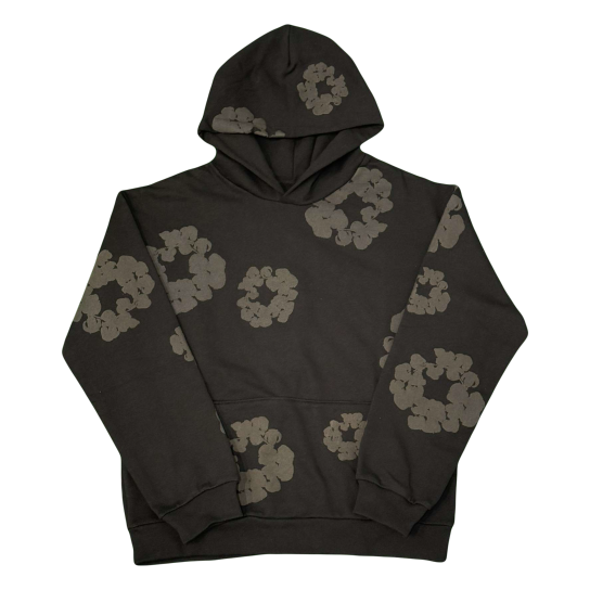 DENIM TEARS - Black Monochrome - Hoodie - Fitted Central PNW