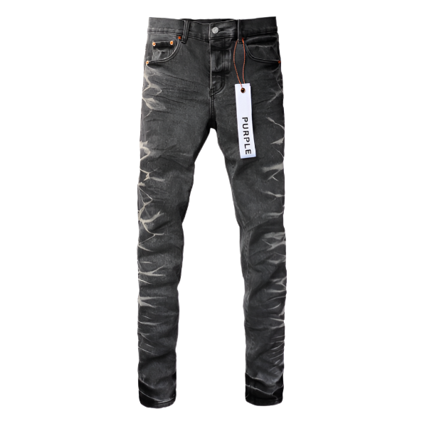 PURPLE - BLACK DISTRESSED - JEANS - Fitted Central PNW