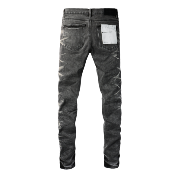 PURPLE - BLACK DISTRESSED - JEANS - Fitted Central PNW