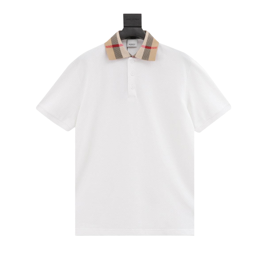 BURBERRY - Check Collar - Polo - Fitted Central PNW