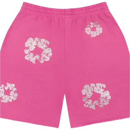 Cashmere Swarovski DENIM TEARS - Shorts - Pink - Fitted Central PNW