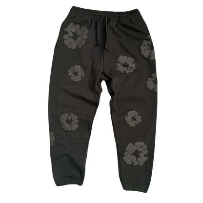 DENIM TEARS - Black Monochrome - Sweatpants - Fitted Central PNW