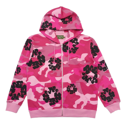DENIM TEARS - Camo - Pink - Hoodie - Fitted Central PNW