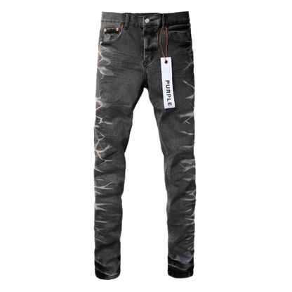 PURPLE - BLACK DISTRESSED - JEANS - Fitted Central PNW