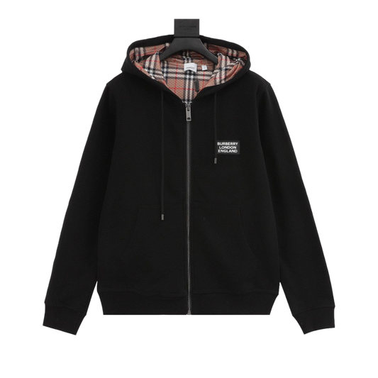 BURBERRY - Cotton Blend - Zip Hoodie - Fitted Central PNW